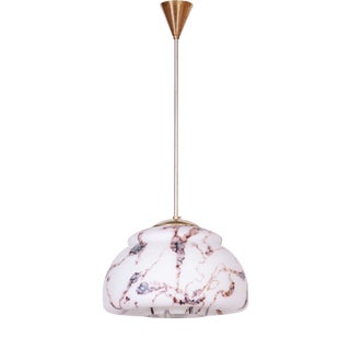 Mid-Century Modern Pendant Light in Brass by Kamenický Šenov, Czech, 1960s For Sale