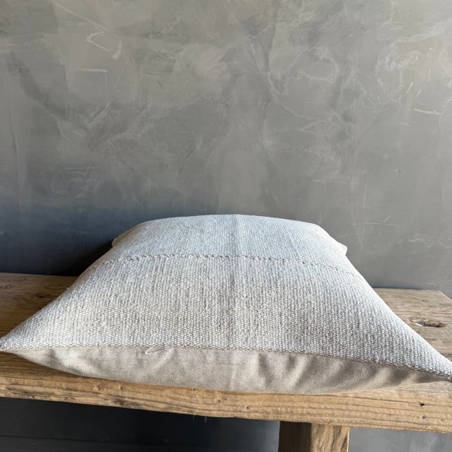 Vintage Rug Pillow Cover With Original Seams For Sale - Image 4 of 7