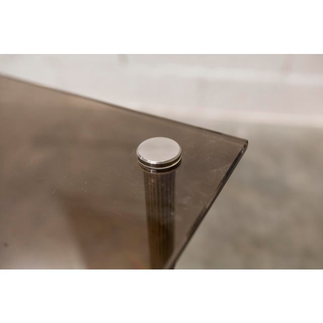 Vintage Coffee Table in Gilt Brass and Smoked Glass, 1960 For Sale - Image 14 of 18