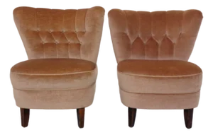 Mohair Club Chairs from Adolf Wrenger, Germany, 1950s, Set of 2