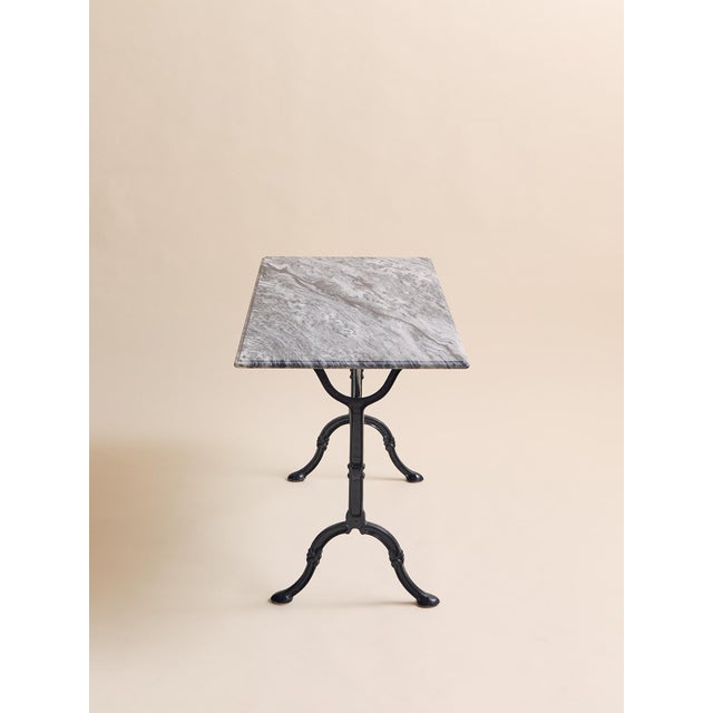 The Vintage Marble and Iron Table For Sale - Image 4 of 10