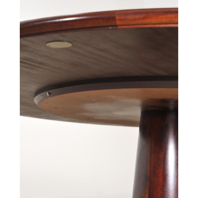 Thomas Pheasant for Baker Mahogany Round Pedestal Dining Table For Sale - Image 12 of 18