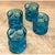 Vintage Blue Embossed Glass Shot Glasses - Set of 4 For Sale In West Palm - Image 6 of 12