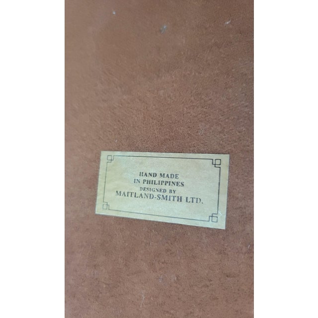 Vintage Maitland Smith Art Deco Tessellated Stone Brass Iron Marble Base Floor Lamp For Sale - Image 13 of 14