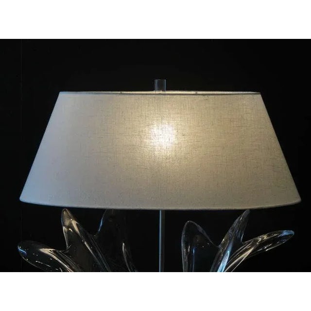 1950s French Crystal Art Verrier Lamp For Sale - Image 5 of 9