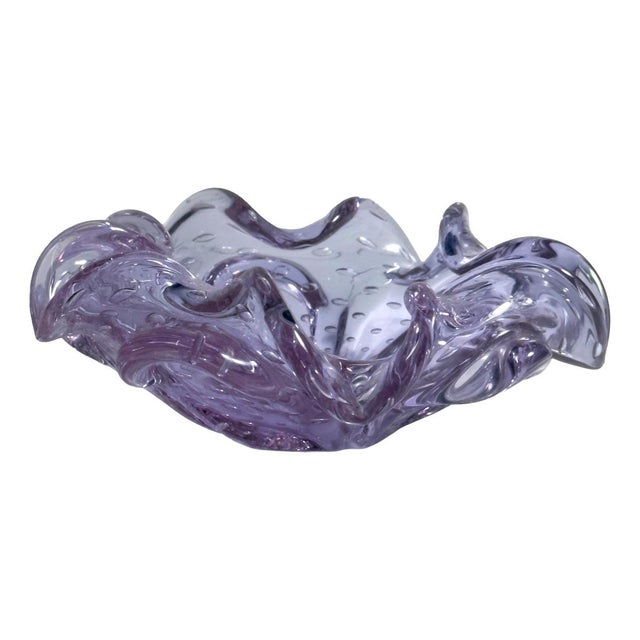Alexandrite Murano Bullicante Bubbles Ashtray, 1950s For Sale - Image 10 of 10