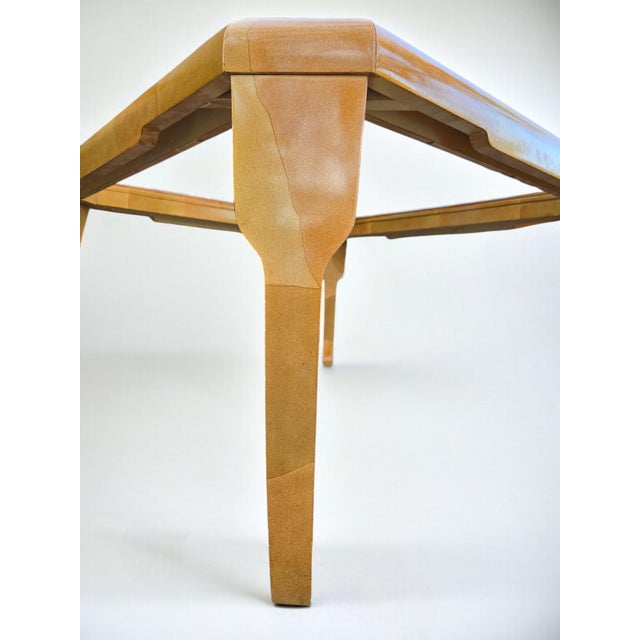 1980s Lacquered Faux Goatskin Dining Table by Alessandro for Baker For Sale In Dallas - Image 6 of 11