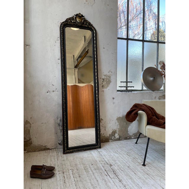 Black Large Louis Philippe Mirror For Sale - Image 8 of 18