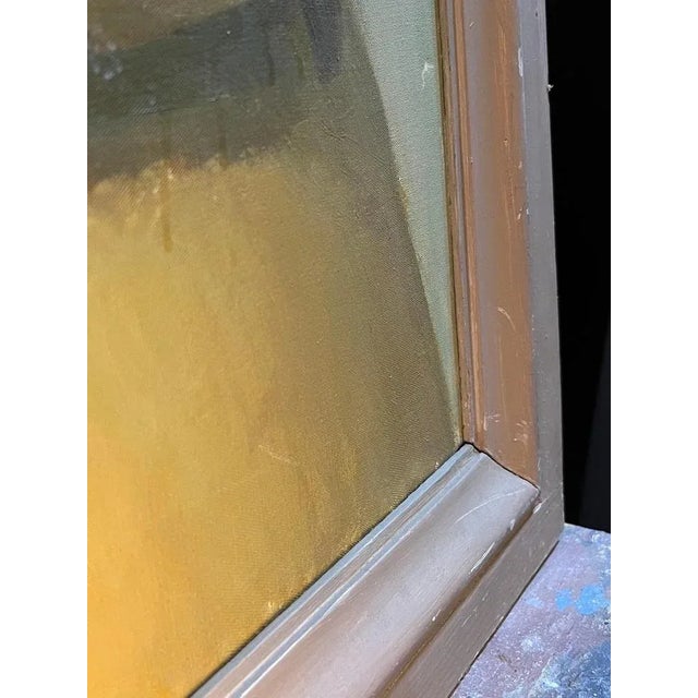 Armand Cacheux, Portrait of Miss Cacheux, Oil on Canvas For Sale - Image 9 of 11