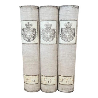 19th Century 3 Book Boxes With Crown Detail For Sale