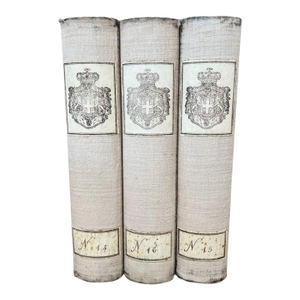 19th Century 3 Book Boxes With Crown Detail