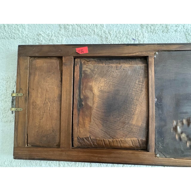 Wood Vintage Mid-Century Chinoiserie Hand-Carved Wood Accent Trumeau Mirror For Sale - Image 7 of 12