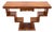 Vintage Art Deco Console Table with Geometric Design, 1950s For Sale