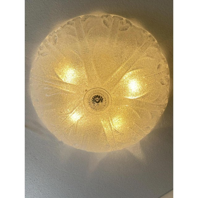 Glass Venetian Trasparent Graniglia Murano Glass Flush Mount by Simoeng for Simoeng For Sale - Image 7 of 8