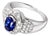 14K White Gold Diamond Tanzanite Designer Ring Band For Sale