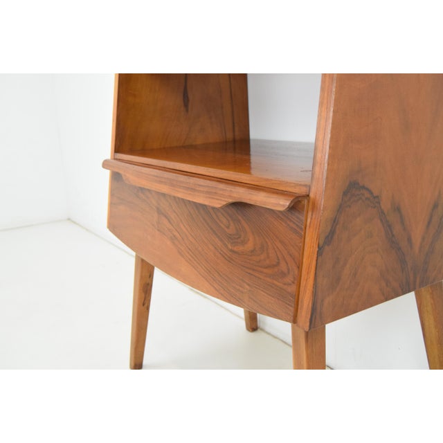 Gold Mid-Century Side Table or Nightstand, 1950s For Sale - Image 8 of 15
