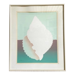 Postmodern Signed and Framed Lithograph Titled “Shell” For Sale