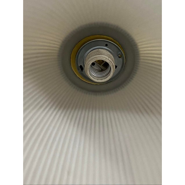 Mid 20th Century Vintage Lavery Classic Billiard Pool Table Island Brass 3-Light Lamp Fixture For Sale - Image 5 of 8