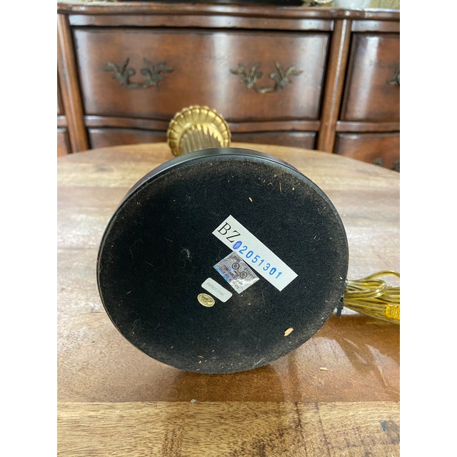 Mid 20th Century Mid to Late Twentieth Century Tall Antique Brass Candlestick Lamp For Sale - Image 5 of 9