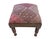 1980s Vintage Stool/Footstool Upholstered W/Kutchi Indian Banjara Fabric With Mirrors 15" H For Sale - Image 5 of 9