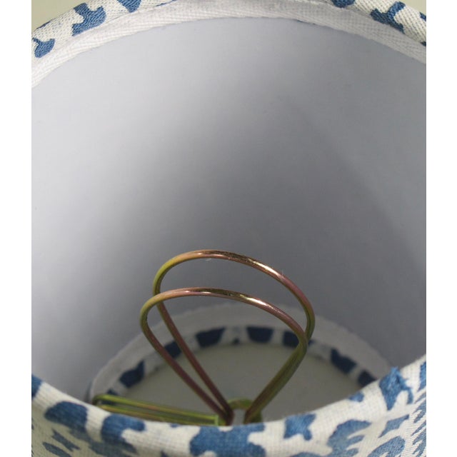 Fortuny Fortuny Blue and White Chandelier Shade For Sale - Image 4 of 7