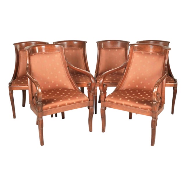 Set of 6 Empire-Style Dining Chairs For Sale