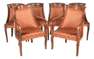Set of 6 Empire-Style Dining Chairs