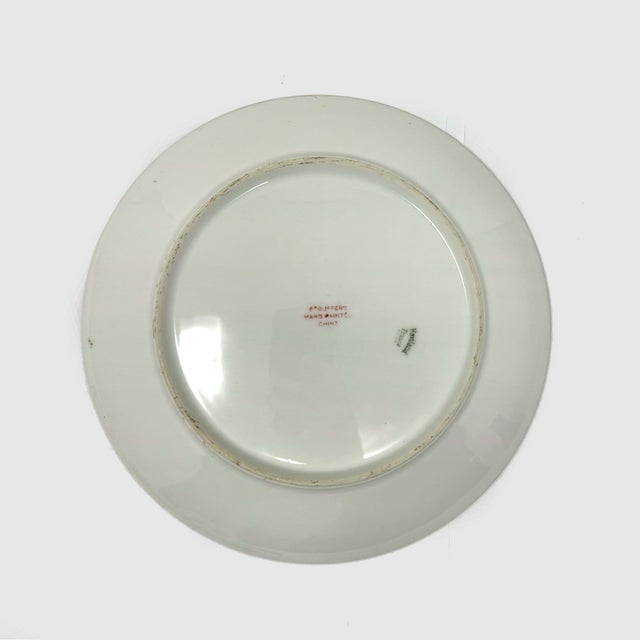 Stunning Antique Stouffer Hand Painted Art Deco Plate For Sale - Image 4 of 5