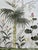 Chinoiserie Tropical Hand-Painted Wallpaper Panels, Soft Off-White Background With Floral & Palm Mural, Set of 3 For Sale - Image 4 of 4
