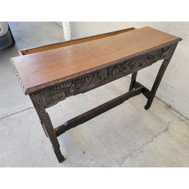 Highly Carved Alter / Console Table From Shanghai For Sale - Image 16 of 18