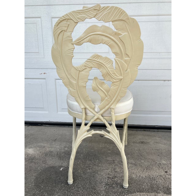 Set of 3 Chairs 1960s Hollywood Regency Era Aluminum Cast Dining Chairs For Sale - Image 15 of 18