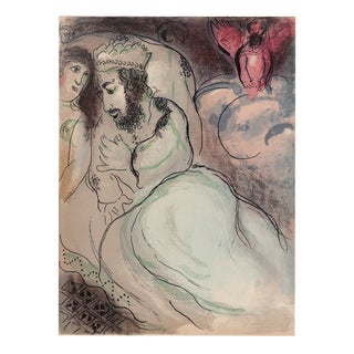 Marc Chagall, Sara et Abimélec, Nude, 1960, Original Lithograph For Sale