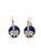 Natural Ruby, Lapis & Diamond Earring in 14k Gold For Sale In New York - Image 6 of 8