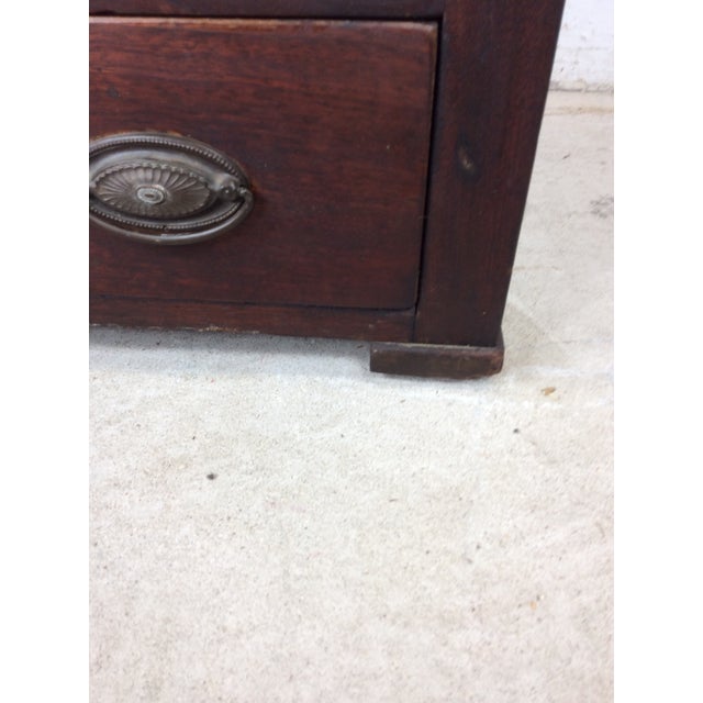 Antique Mission Style Chest of Eight Drawers With Brass Hardware For Sale - Image 18 of 18