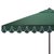 Modern Elegant Valance 7.5 Ft Square Umbrella, Hunter Green With White Trim For Sale - Image 3 of 8