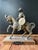 Metal Vintage Italian Bronze Sec. XV Medieval Knight Horse Sculpture, 1950s For Sale - Image 7 of 7