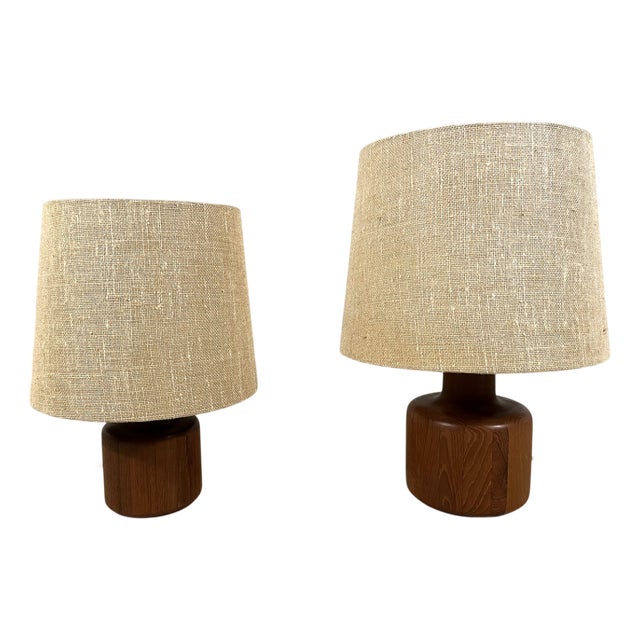 Teak Table Lamps from Bestform, 1960s, Set of 2 For Sale