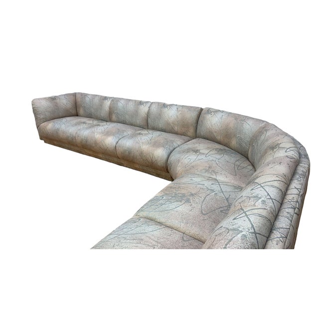 Bernhardt Postmodern L Shaped Sectional Sofa by Bernhardt for Reupholstery For Sale - Image 4 of 10