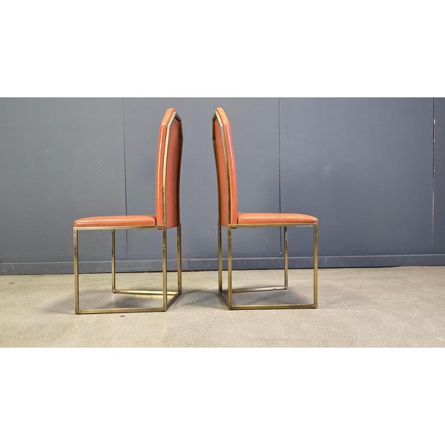 Vintage Brass Dining Chairs from Belgo Chrom, 1970s, Set of 6 For Sale - Image 13 of 15