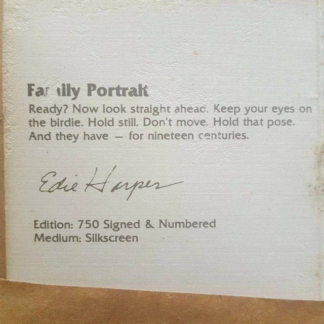 Metal 1970s Edie Harper Signed and Numbered Modern Silkscreen, Framed For Sale - Image 7 of 10