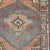 Turkish Turkish Hand Knotted Oushak Vintage Small Carpet in Light Orange and Light Gray For Sale - Image 3 of 7