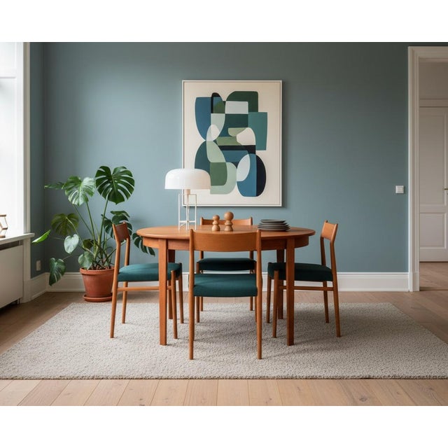 Round Teak Dining Table in Teak with Double Inserts by C.J. Rosengaarden, 1960s For Sale - Image 13 of 16
