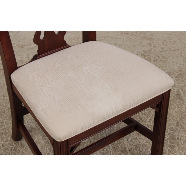 Set of 10 Knob Creek Cherry Chippendale Dining Chairs For Sale - Image 14 of 18