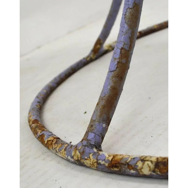 Wrought Iron Side Table Stool by Leinfelder C 1939 For Sale In New York - Image 6 of 8