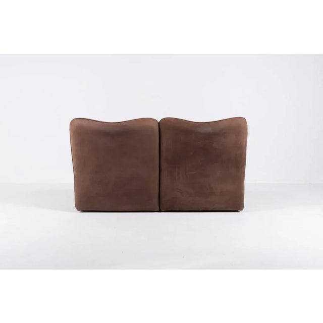 Textile Vintage Aniline Leather 2 Seater Sofa, 1970s For Sale - Image 7 of 14