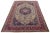 This beautifully handcrafted Persian Tabriz wool rug displays a classic floral pattern. The contrast created by the blue...