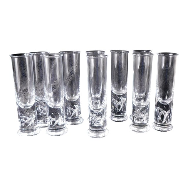 1950s Holmegaard High Life Beer or Pilsner Glasses Set of Ten For Sale