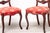 Pair Early 20th C Walnut Balloon Back Side Chairs With Red Upholstery For Sale - Image 4 of 7