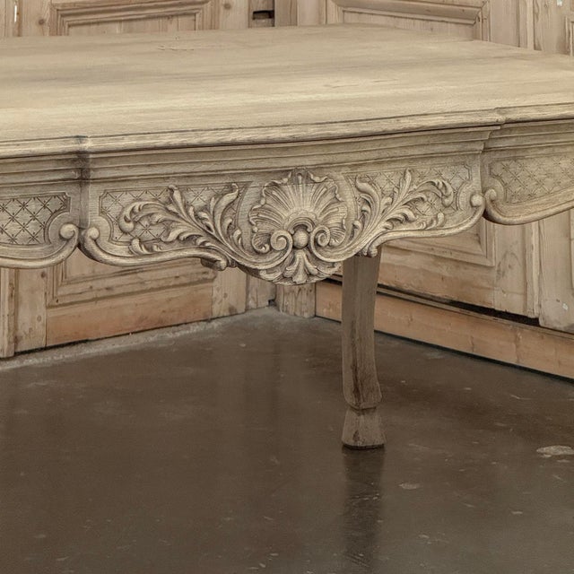 Sand Antique Country French Liégeoise Régence Stripped Oak Dining Table or Writing Desk For Sale - Image 8 of 18