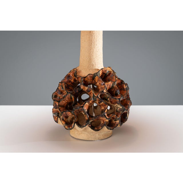 Ceramic Ceramic Decorated Table Lamp, 1960s For Sale - Image 7 of 11